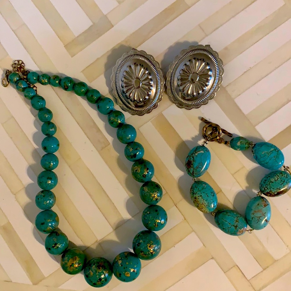 Boho Turquoise and metal set!